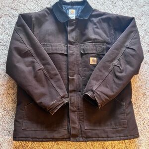Carhartt Jacket Brown Rn14806 Insulated Lined Men's X- Large Regular